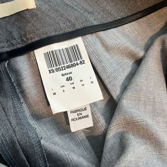 Gardeur Women's Fran Pinstripe Flat Front Trouser Dress Pants Gray Size 8 NWOT - Picture 9 of 12